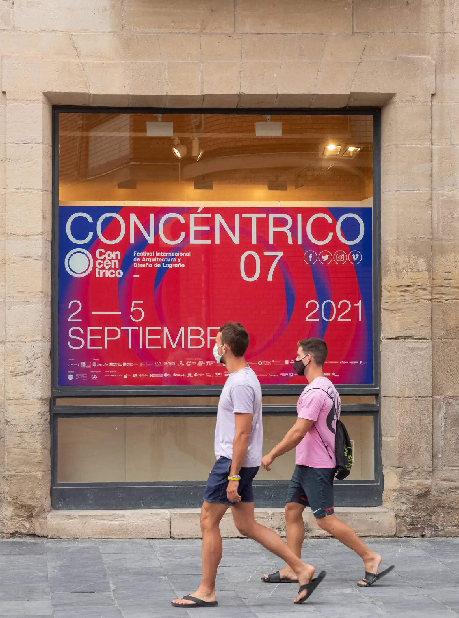 Gráfica expositiva Concéntrico 07 en espacio - Casao-Terrazas